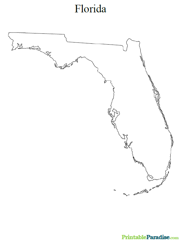 Printable State Map of Florida