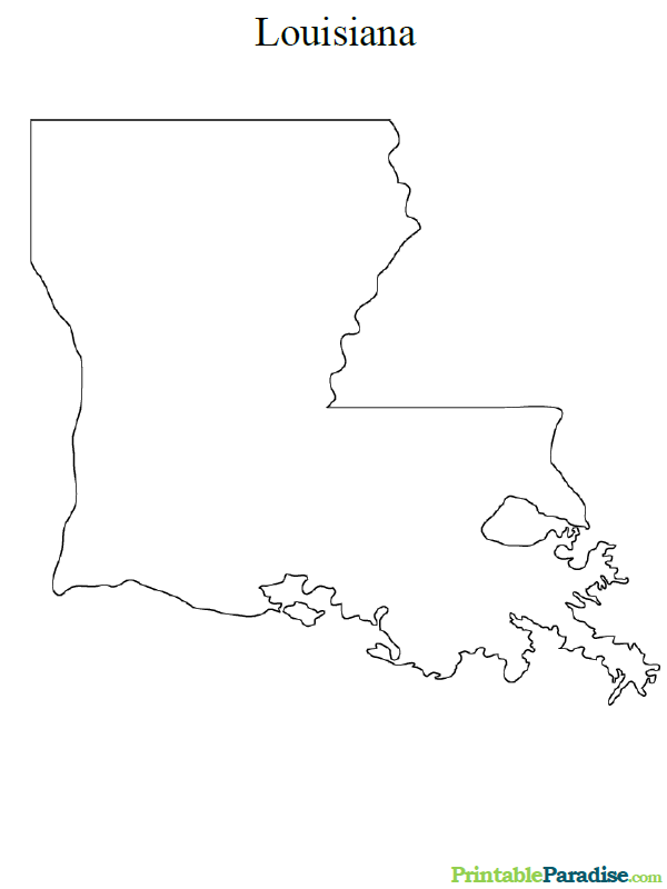 Printable Map of Louisiana