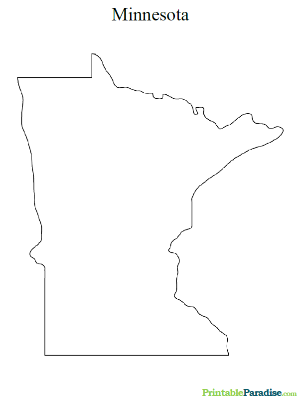 Printable State Map of Minnesota