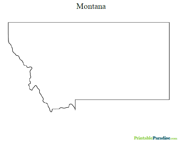 Printable Map of Montana