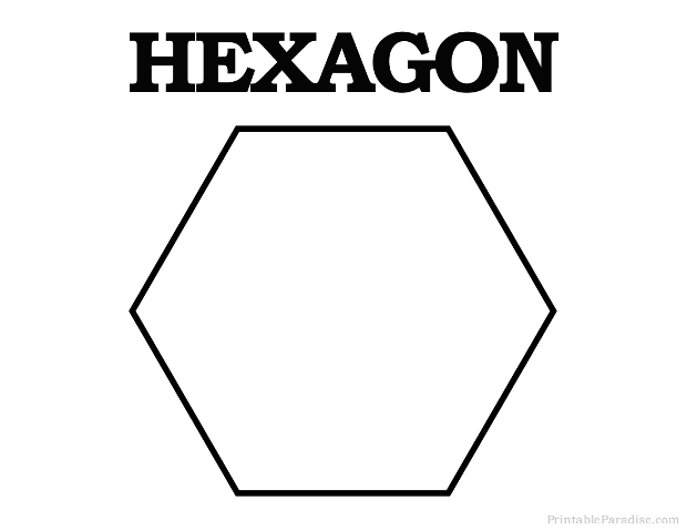 Printable Hexagon Shape - Print Free Hexagon Shape
