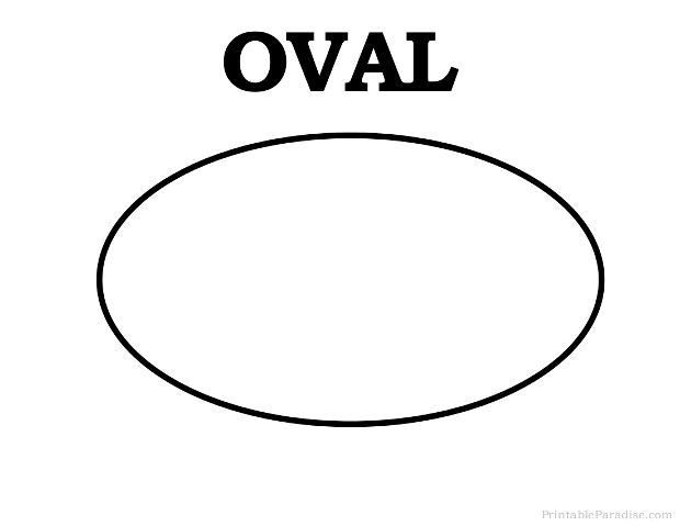 Oval Shape Stencil, sizes 1 inch to 64 inches avaliable