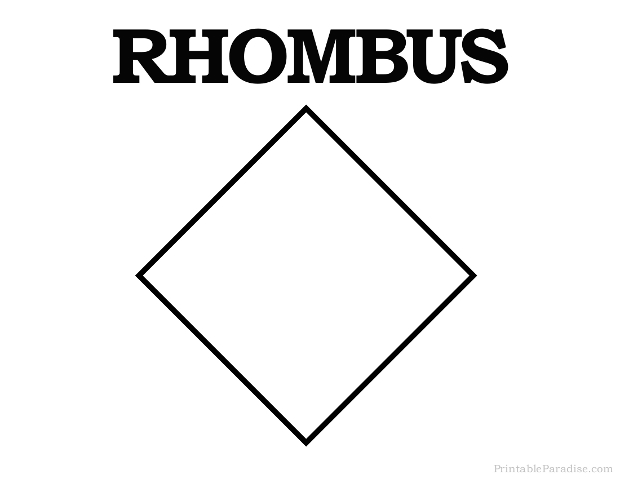 printable rhombus shape print free rhombus shape