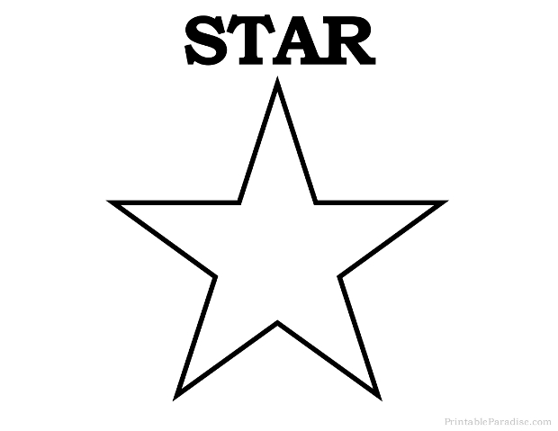 white star printable